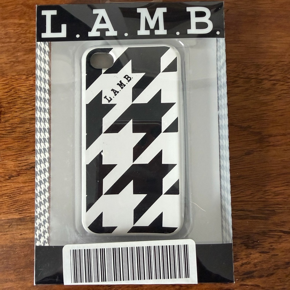 L.A.M.B. Black and White Houndstooth IPhone 4 Phone Case